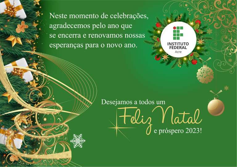 Feliz Natal e próspero Ano Novo — IFAC Instituto Federal do Acre