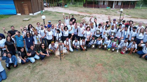 Alunos e convidados participantes da aula inaugural
